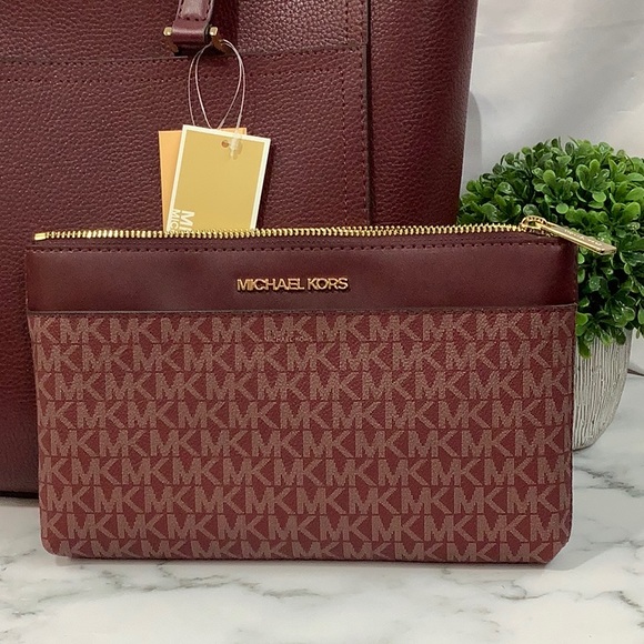 NWT Michael Kors 3 in 1 Maisie Large Top Zip Tote Crossbody Pouch Wristlet - Picture 5 of 12